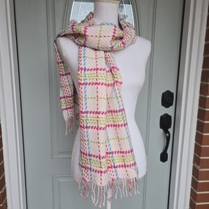 Cashmere Rainbow Plaid Scarf